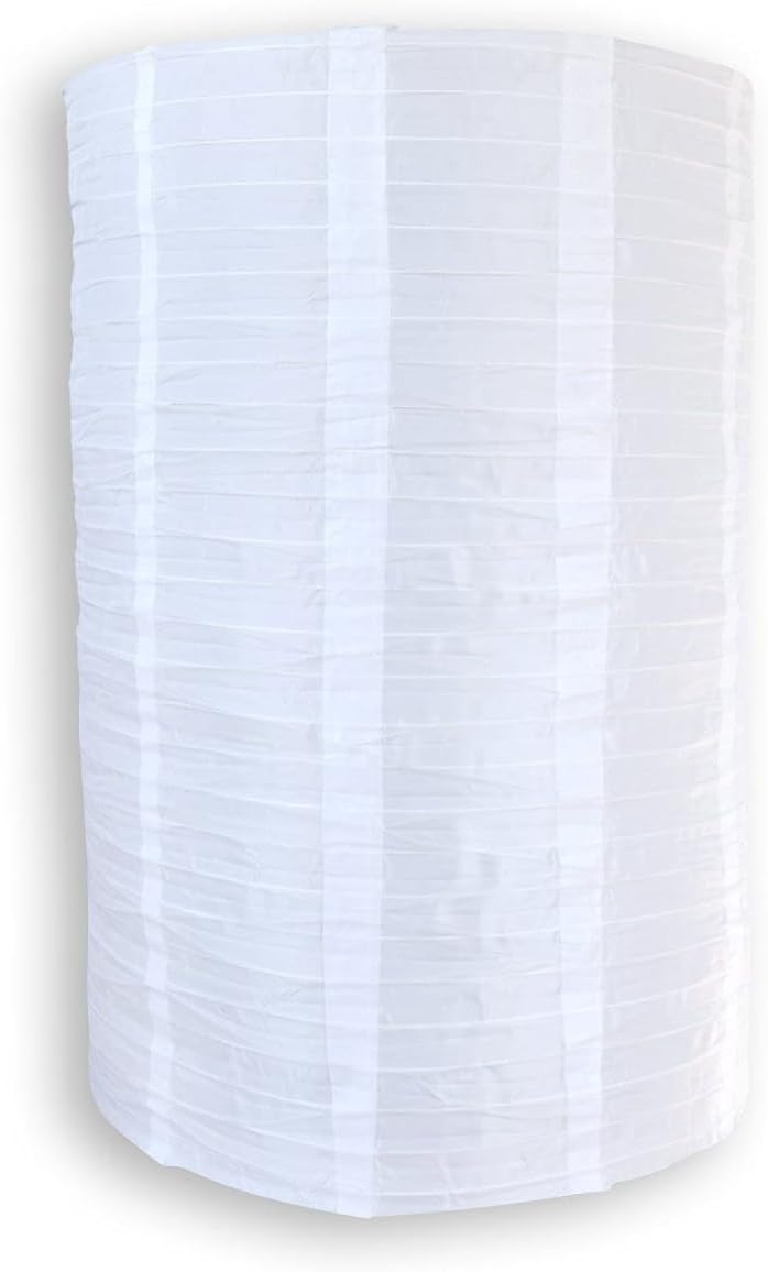 8" White Pagoda 2 Nylon Lantern