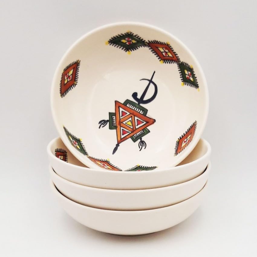 Juego de 4 platos hondos - platos de sopa Jatte Sahel Beige - D 20 cm