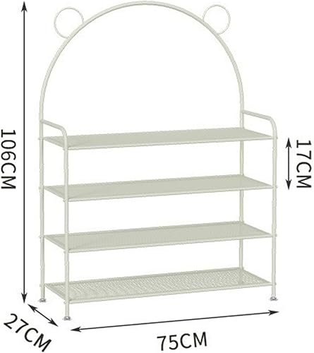 Miniatura 3 de Organizador de zapatos ajustable de múltiples capas, zapatero de malla metálica resistente, estantes de almacenamiento de zapatos independientes,