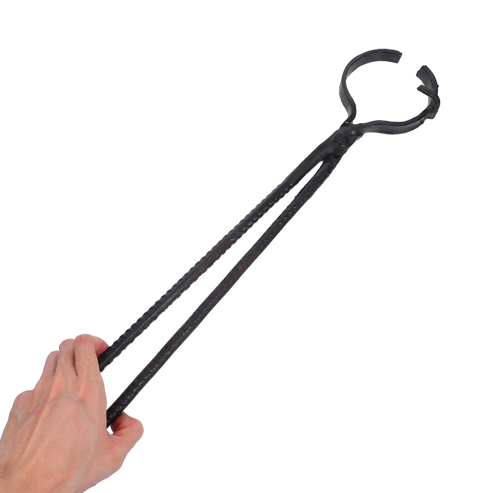 VILLCASE Pinza per Fusione di Gioielli in Acciaio al Carbonio Nero Resistente al Calore per Argento e Rame, per Ambienti Professionali e Piccoli Laboratori