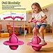 Balance Jumping Ball with Handle and Ball Pump, Jumping Toy for Ages 5+ with Handle, Indoor & Outdoor Fun, Perfect for Balance, Coordination, And Fitness, Boys & Girls (Pink)