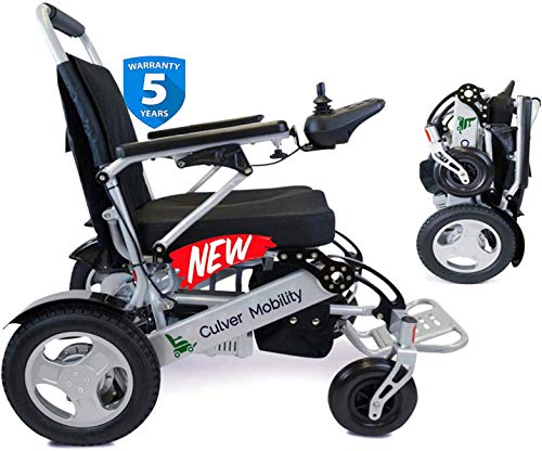 Culver Best Rated Exclusive Dual â€œ600Wâ€ Motors Deluxe Electric Wheelchair for Adults. All Terrain Heavy Duty Lightweight Foldable Dual Battery Travel Power Wheelchairs (Free Wheelchair RAMP Gift).