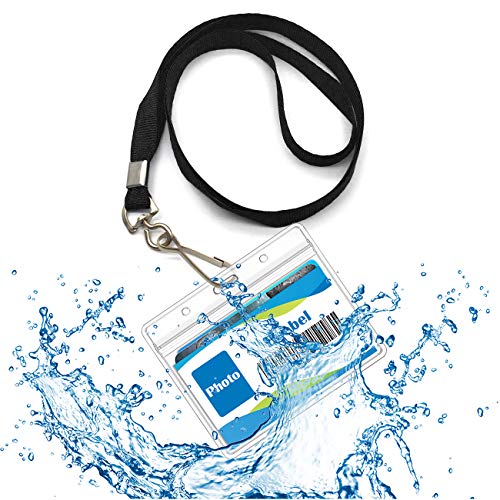 Beebel 50 Pack Id Badge Holder Lanyards With Waterproof Id Card Holder Bulk Lanyard Name Badge Holder Id Lanyard Name Tag Holder #TOP3
