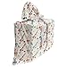 ABAKUHAUS Vaisseau Spatial Sac Cadeau pour Fête Prénatale, Design Rocket Vintage, Pochette en Tissu Réutilisable de Fête avec 3 Rubans, 70 x 80 cm, Multicolore