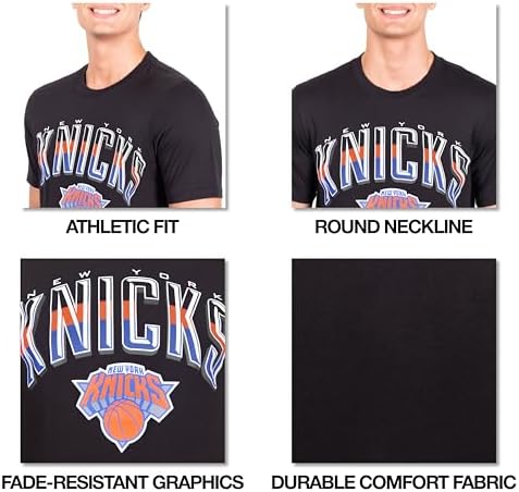Ultra Game NBA Official Men’s Super Soft Supreme T-Shirt - Unisex, New York Knicks, Black, XX-Large - 4