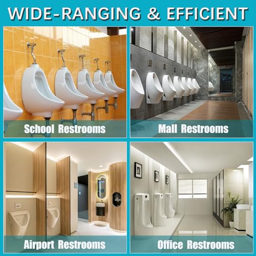 Image of Basima 6-Pack Urinal Mats, 17.5 inch x 20.5 inch Black - Absorbent, Splash Resistant, Non-Slip & Washable for Men's Bathroom, Home & Commercial Use, Restaurant, Hotel, Office, Gym, School, Airport & Mall
