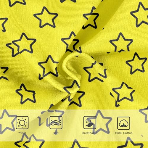 Brown Outline Shape Star Little Boys Cotton Briefs Soft Breathable Comfortable Tag-Free Underwear3