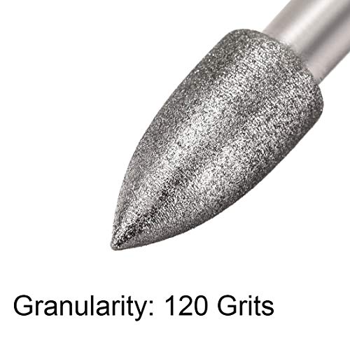 Fresas de diamante para esmeril 1/4 pulg 10mm 120 grit 2 piezas miniatura 4