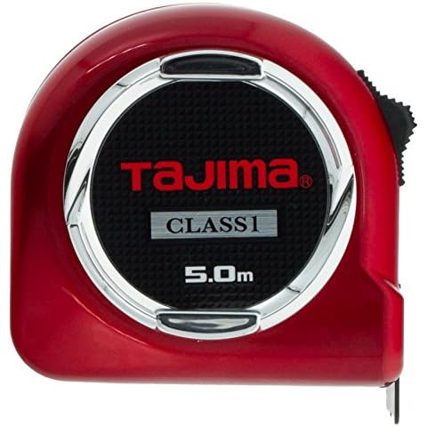 Tajima H1550MW Class 1"Hi Lock" Measuring Tape, Red, 5 m x 25 mm Cover