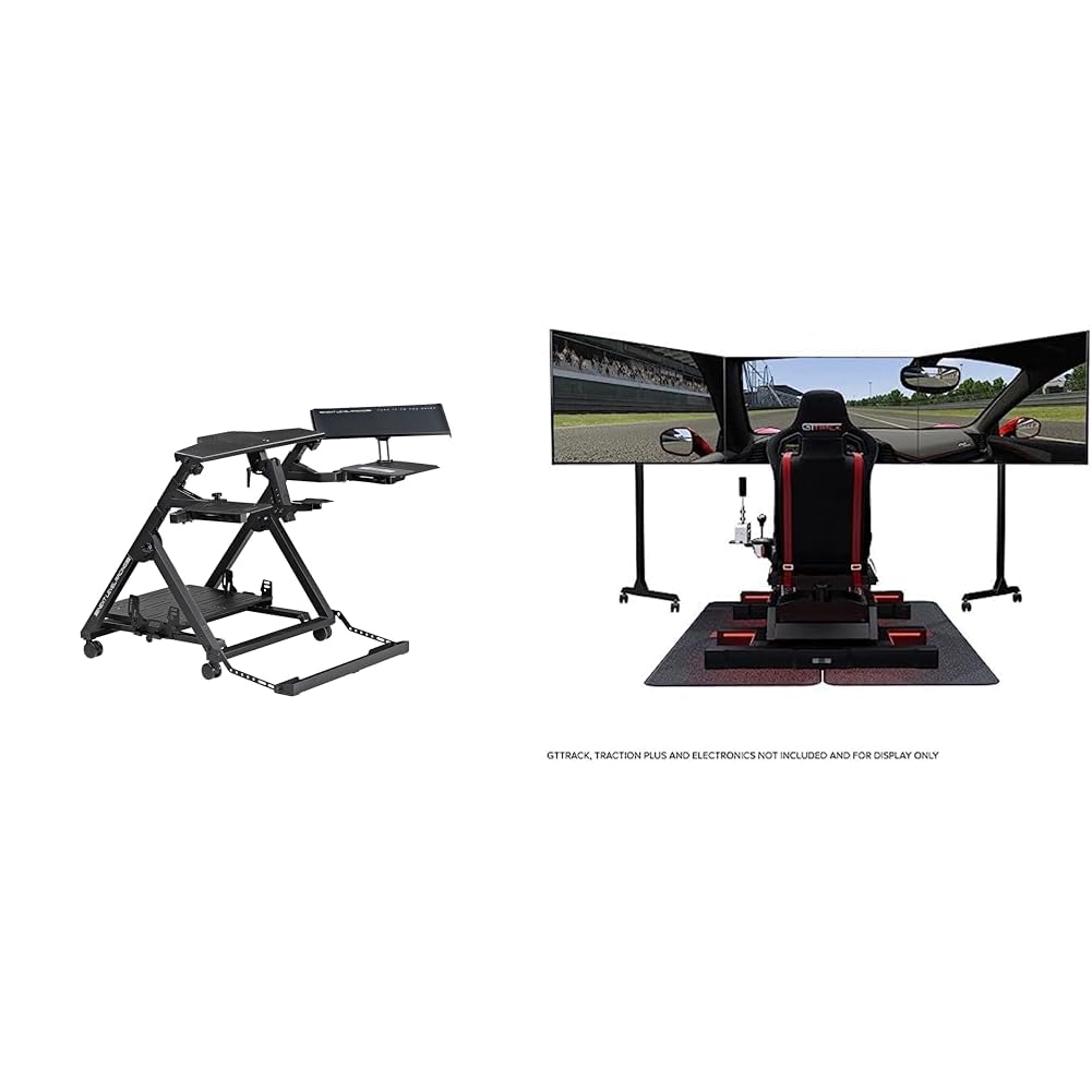 Next Level Racing Flight Stand Pro (NLR-S032) & Free Standing Triple Monitor Stand (NLR-A010)