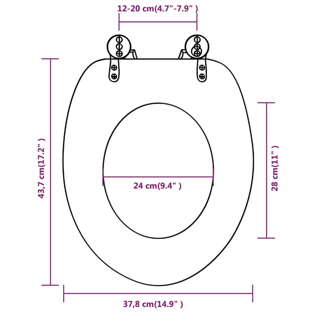Set di 2 sedili anteriori WC con coperchi in MDF legno antico 02_0002950