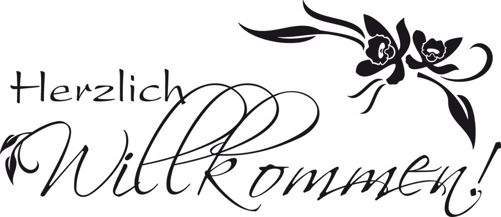 GRAZDesign Wandtattoo Flur Herzlich Willkommen, Wandsticker Flur und Diele, Eingang, Sprüche Wandsprüche, Sticker Aufkleber modern - 131x57cm / 070 schwarz