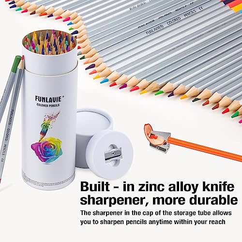 Funlavie Colored Pencils 48 Coloring Pencils Premium Art Drawing Pencil For Adults Coloring Book #TOP5