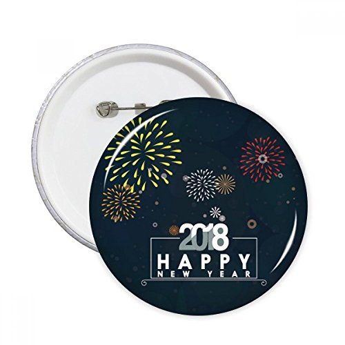 Badge bouton feu d'artifice Bonne année décoration de vêtements XL 5pcs