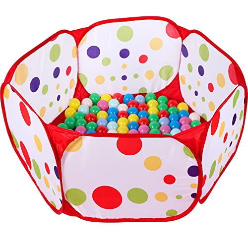 Liliful Large Ball Play Tent With 100 Pcs Balls Included, 6 Sided Ball Tent Foldable Pool Playpen With Storage Bag For Boys And Girls Indoor And Outdoor Playing #TOP24