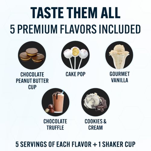 Image of PEScience Select Protein Powder Variety Pack, 5 Flavors, 25 Servings