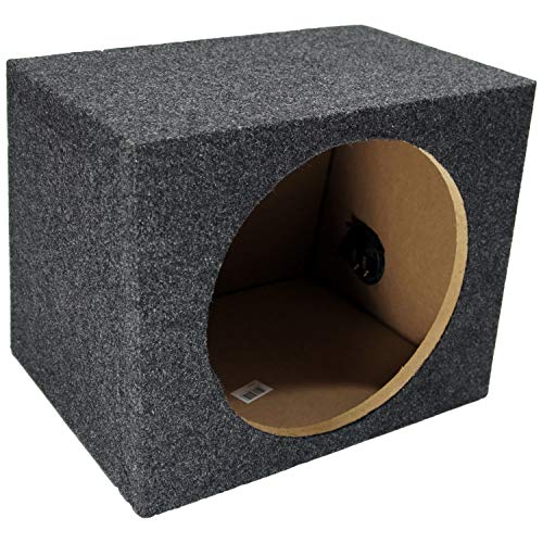 Car Audio Single 12" Sealed Subwoofer Rear Angle Sub Box Enclosure 5/8" Mdf Wood #TOP2