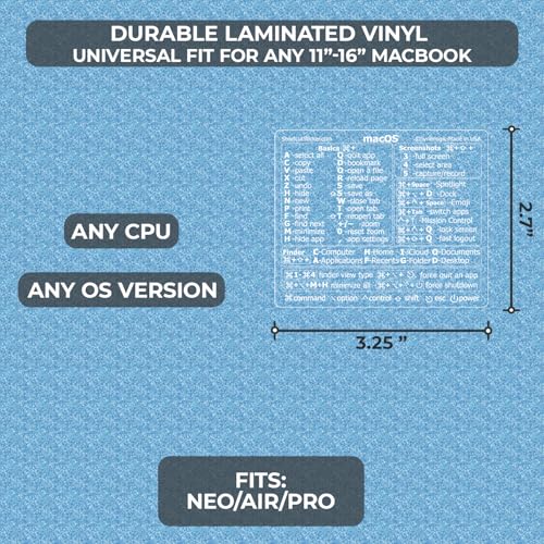Vinilo de acceso directo para Mac OS universal: el pack de 10 pegatinas de teclado definitivas 3
