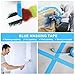 BOMEI PACK Blue Painters Tape 1 Inch Bulk - Paint Tape 6 Rolls x 1 Inch x 60 Yards - Painter's Tape Sky Blue Masking Tape for Walls Painting, DIY Crafting and School Projects, Total 360 Yards