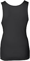 Vista 5 de Bella - Camiseta sin mangas de algodón para mujer (5.8 onzas), Negro - 01