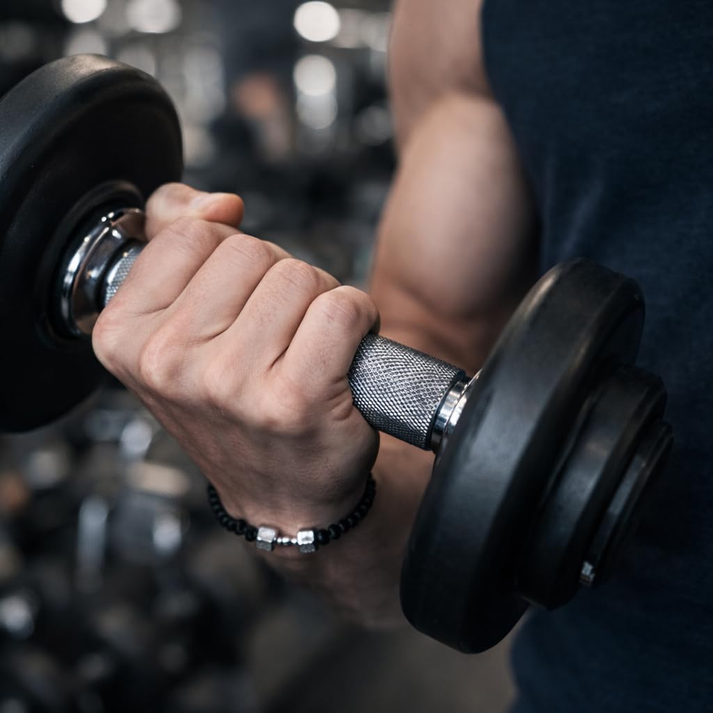 Fitness Bracelet - Motivational Dumbbell Charm Adjustable Bracelet for Men & Women, Weightlifting, Sports Fitness, Personal Trainer Gift - Image 3