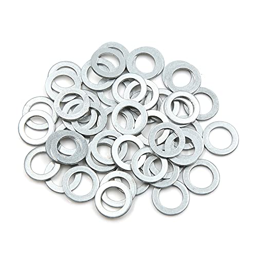 Image of X AUTOHAUX 50pcs Engine Oil Crush Washers Drain Plug Gasket 14mm ID 22mm OD | Universal, for Car, 14mm Inner Diameter, 22mm Outer Diameter