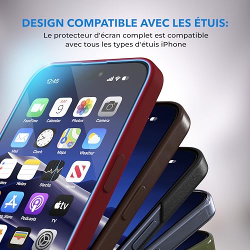 Verre trempé iPhone 16 Pro Max anti espion Deppa idéal pour sécuriser vos trajets