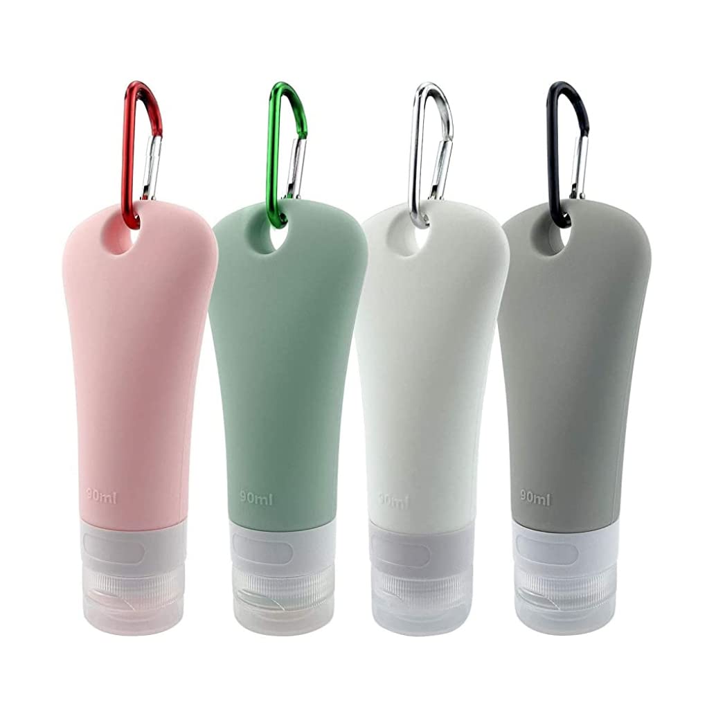 Suxdlan Silicone Travel Bottles Set Leak Proof Squeezable Portable Tubes, Travel Size Toiletries Containers