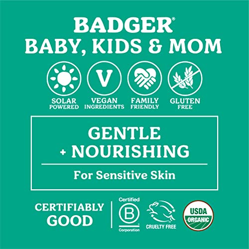Badger Baby Oil Glass Bottle, 4 Ounce #TOP3