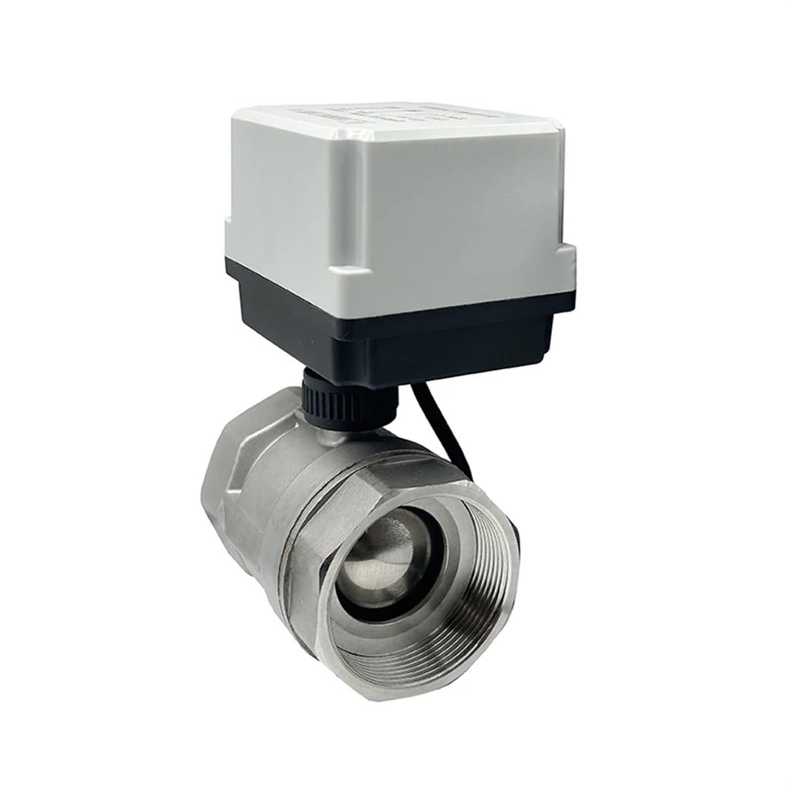 HYUJNAFZR 1-1/2'' Stainless Steel Motorized Ball Valve DN40 220V 12V 24V 3-Wire 2 Point Control Electric Ball Valve(24VDC)