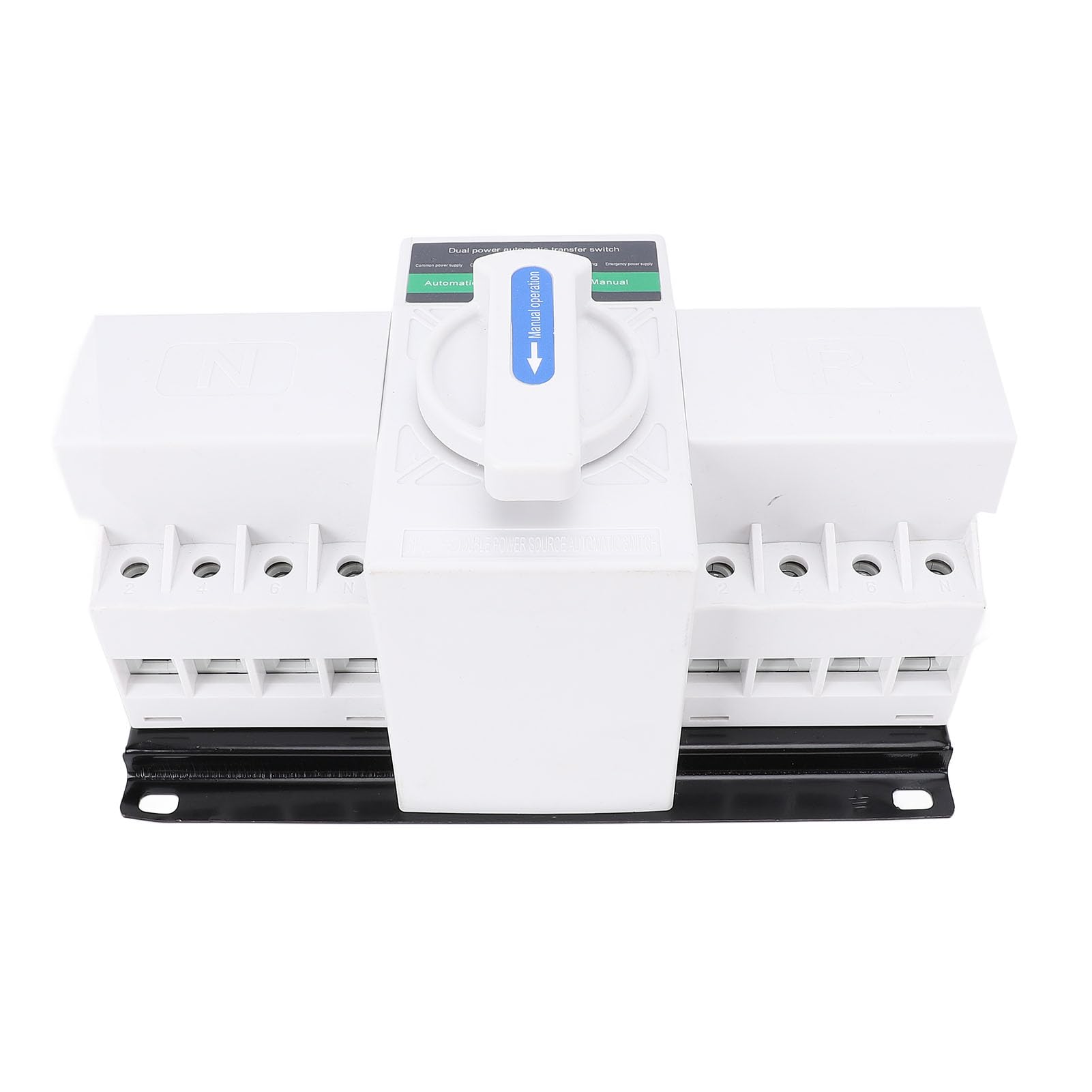 FTVOGUE Interruptor de Transferencia Automática de Doble Potencia, Material Retardante de Llama, Diseño 4P con Modo Manual y Automático, 63 A 400 V para Aplicaciones Domésticas e Industriales