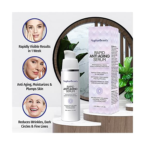 Rapid Anti-Aging Serum - Rapid Anti Wrinkle Serum, Advanced Formula, Professional facial serum for Eye Bags, Dark Circles, Wrinkles, Crows Feet, fine lines (30 mL)