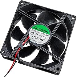 Ventilador Terrario Ventilador de 2 W, 92 x 92 x 25 mm, 87,4 m³/h 34 dBA; Sunon EE92251B1-A99