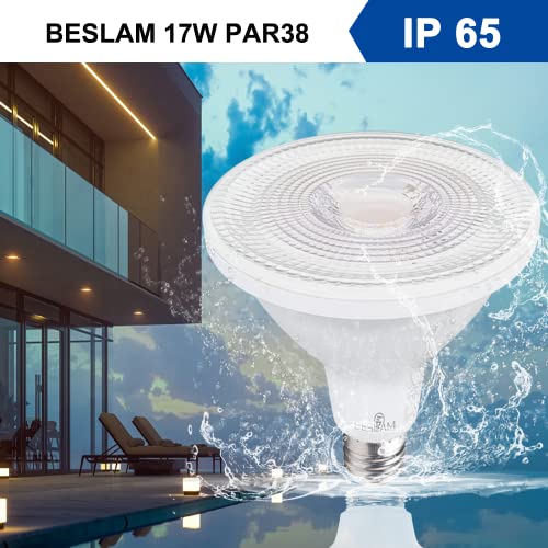 Beslam Par38 17W Led Flood Light Bulbs, E26 Base,150W Equivalent For Patio Landscape 2700K Warm White Spotlight, 1700Lm, 25°Beam Angle, Ul Listed, Dimmable 2-Pack #TOP1