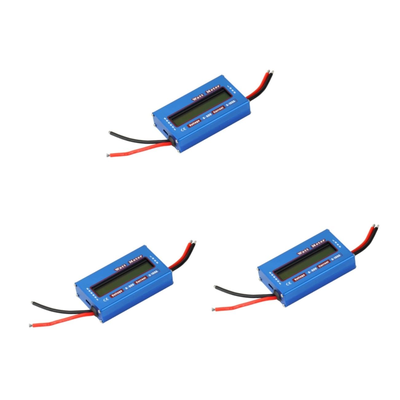 jojofuny 3piezas Medidor De Digital Lcd Para Baterías Rc Analizador De Voltaje y Energía Comprobador De Watt Para De Aeronaves y Energía Solar Azul