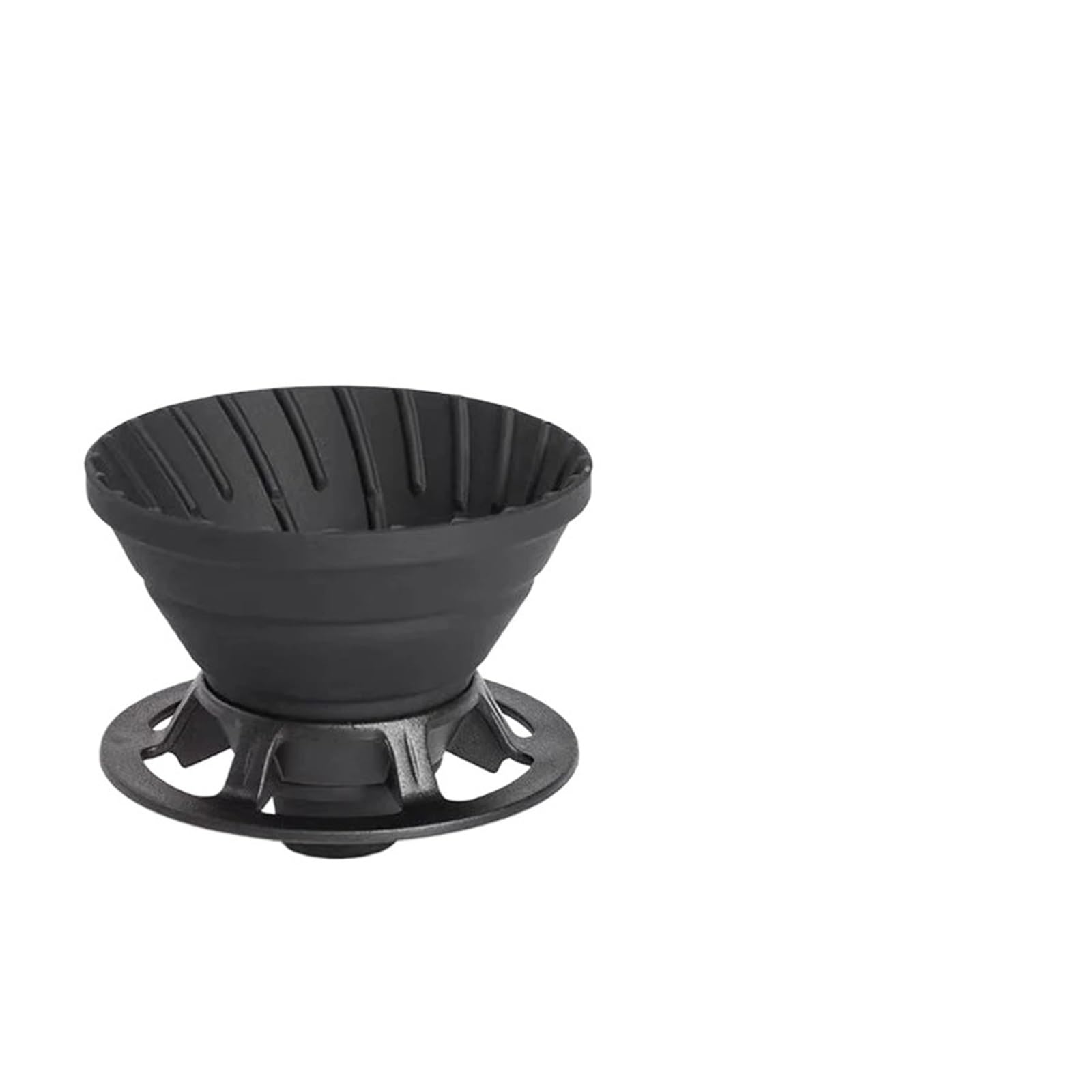 Gotero de café portátil, reutilizable, taza de filtro de café de silicona para exteriores, camping, senderismo, uso para 1-2 personas, color negro, herramienta de barista (tazas y filtros)