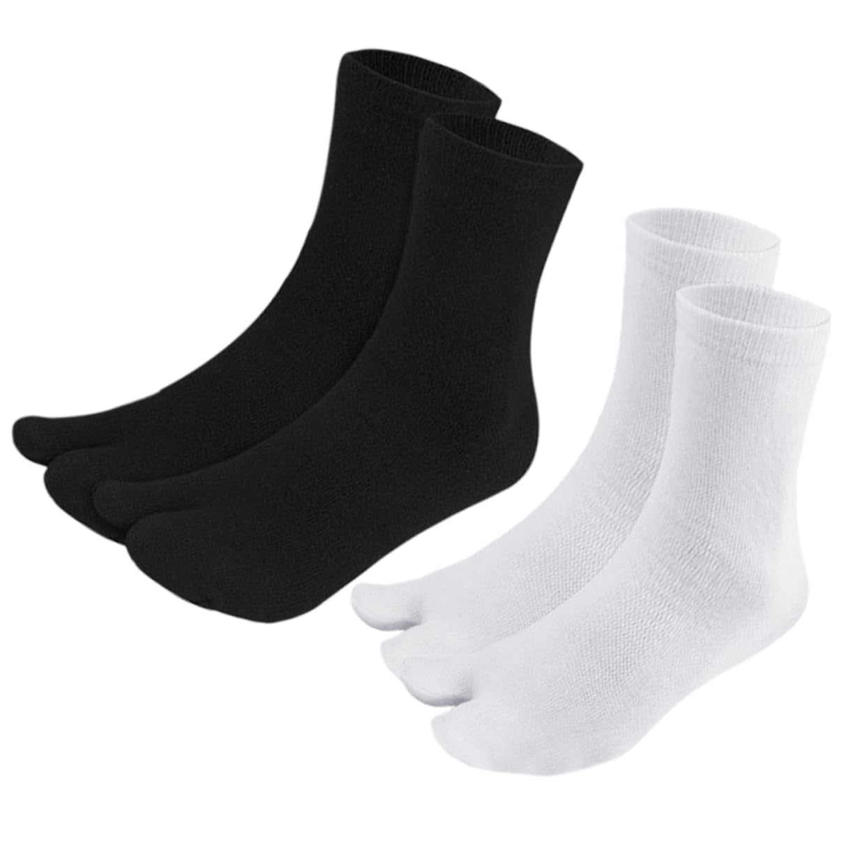 Beatifufu Toe Socks Women Non-skid Silicone Toe Separated Socks for Women 2 Pairs