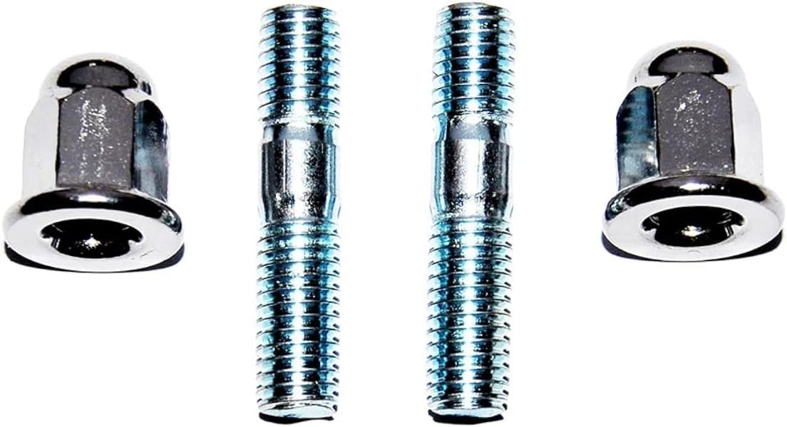 2PCS 8mm Cylinder Head Exhaust Studs Bolt Nut Compatible with TRX250 TRX350 TRX400EX TRX400X