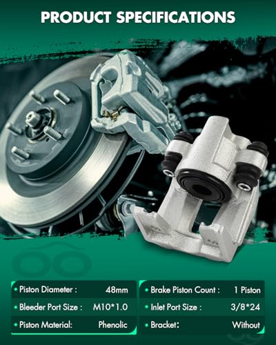 Image of SCITOO - Rear Left Disc Brake Caliper Assembly w /o Bracket For Ford,For Jeep,For Lincoln,For Mercury Models - For Aviator,For Explorer,For Explorer Sport,For Explorer Sport Trac,For Wrangler 184755
