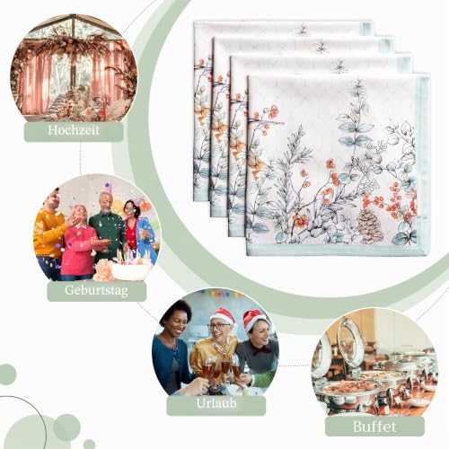 Maison d'Hermine Stoffservietten 100% Baumwolle (45 cm x 45cm, 4er-Set) – Ansicht 5