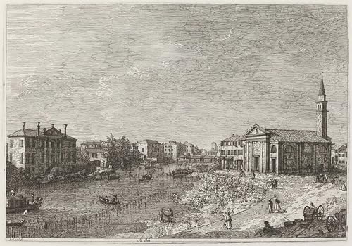 Tableau Al Dolo de Canaletto 60x90cm en impression d'art