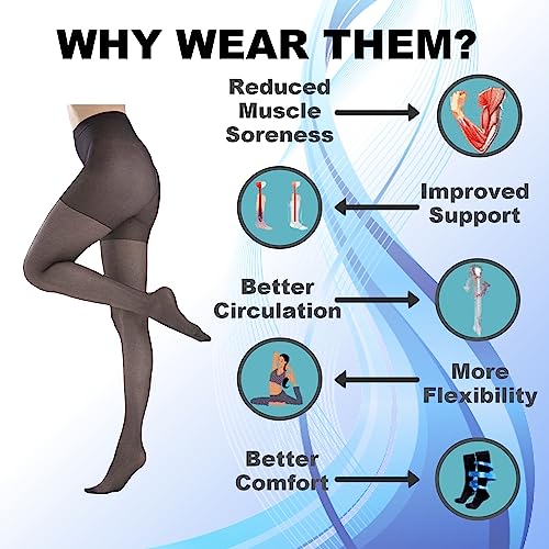 Image of Butterfly Hosiery Women's Plus Size Queen Mild Compression Microfiber Pantyhose