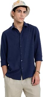 SNITCH Men Casual Shirt | Slim Fit Full Sleeve Point Collar Textured Pattern | Durable & Lightweight Polyester for Office,... Price In India