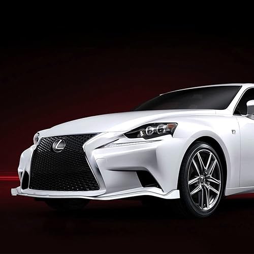 Miniatura 9 de Q1-TECH, Difusor de 9 piezas de borde delantero y falda lateral compatible con Lexus is-Series F-Sport 2014, 2015, 2016, solo modelo, alerón de
