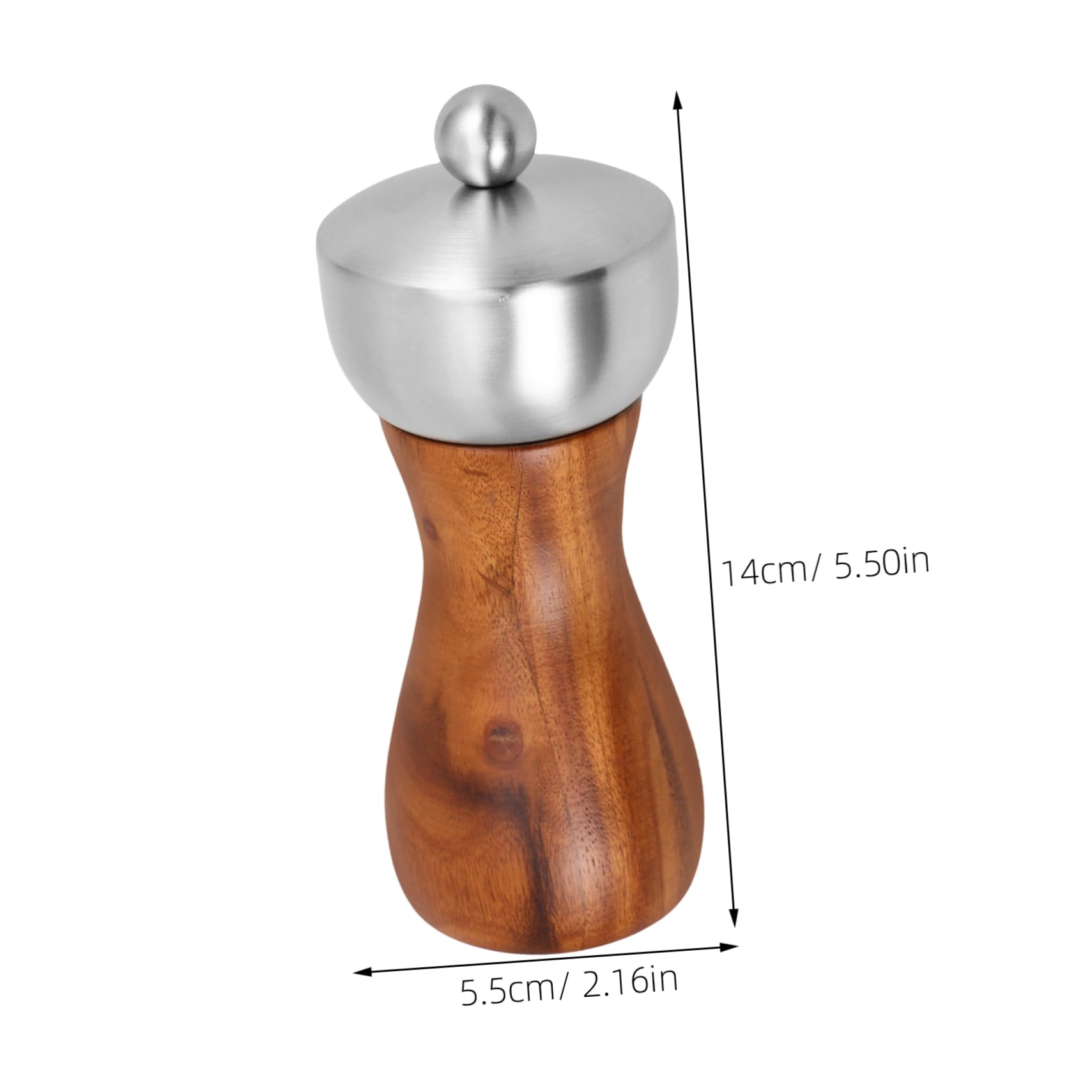 Cabilock Wooden Hand Crank Pepper Grinder with Ceramic Core Manual Pepper for Even Grinding Natural Aesthetic Versatile Salt and Tool for Home Kitchen
