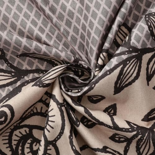 Image of Cotton Feel King Size Flat Bedsheet for Double Bed (90 x 100 Inches | 230 x 250 cm) with 2 Pillow Covers | Soft & Smooth Printed Bedsheet for Daily Use (Coffee, King Bed-90x100)
