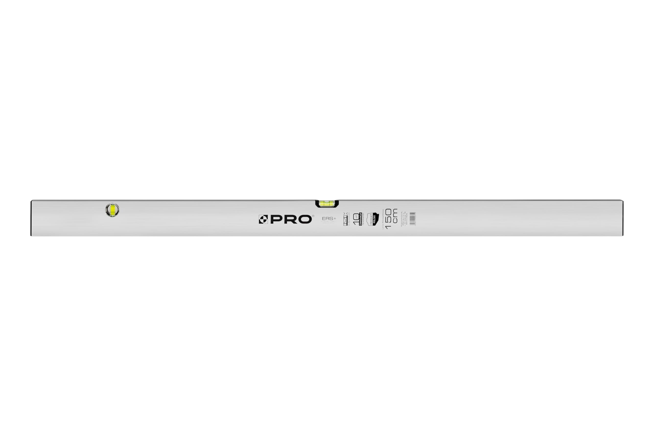 PRO Regolo da muratore per misure orizzontali e verticali - Spessore del profilo 1,4 mm - Peso del profilo 0,84 kg/m - Grigio - 150 cm murarska