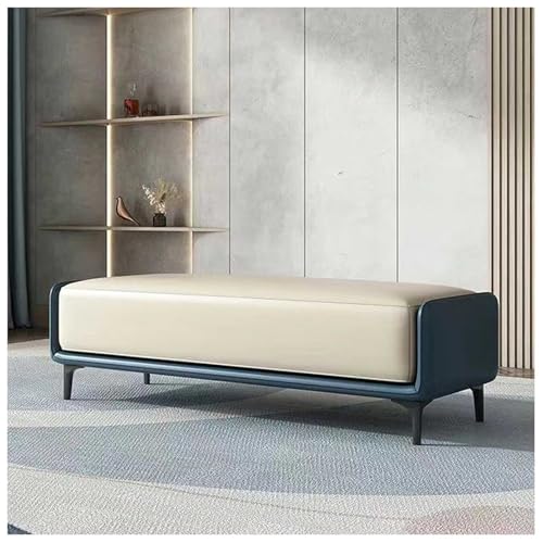 Banc-pouf de rangement marron 80 cm pour ranger les chaussures - 2