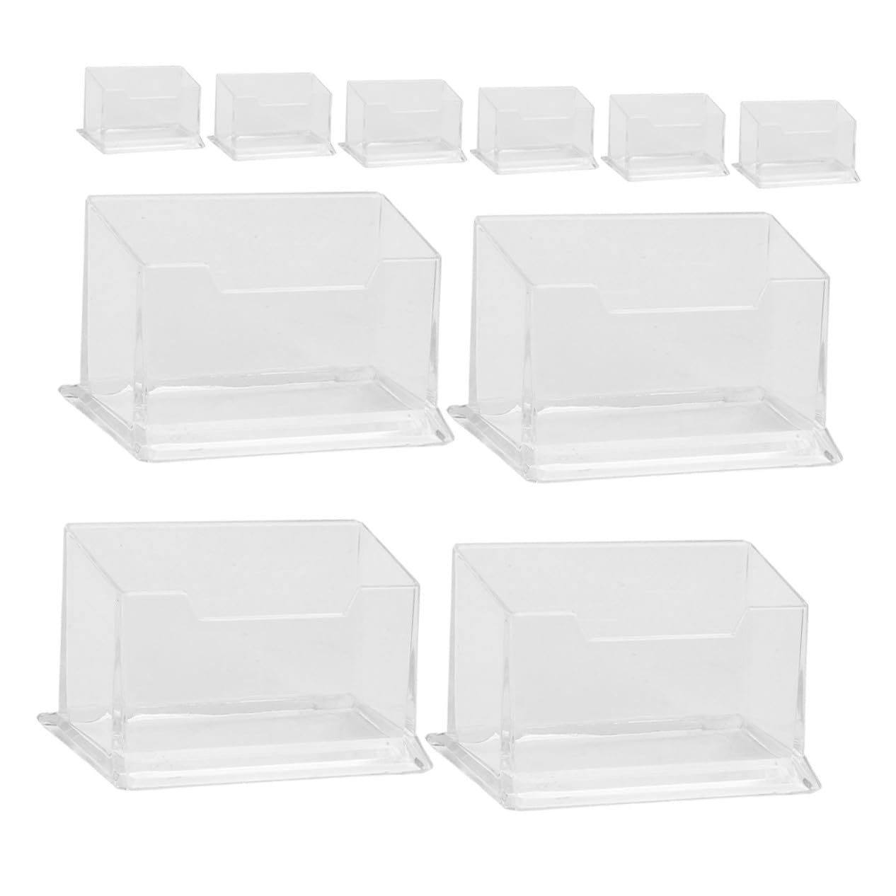 Homoyoyo 10pezzi Espositore in Plastica Trasparente Per Biglietti Da Visita Da Contenitore Per Carte Da Visita Da Scrivania Organizzatore Per Ufficio