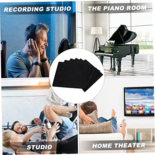 Kisangel 6PCS Paneles acústicos absorbentes de sonido para estudios de grabación de fibra de poliéster para reducción de ruido en paredes para KTV, gimnasios y aulas miniatura 2